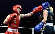 23 February 2019; Kellie Harrington, left, in action against Jelena Jelic during their 60kg bout at the 2019 National Elite Men’s & Women’s Boxing Championships Finals at the National Stadium in Dublin. Photo by Sam Barnes/Sportsfile