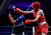 23 February 2019; Kellie Harrington, right, in action against Jelena Jelic during their 60kg bout at the 2019 National Elite Men’s & Women’s Boxing Championships Finals at the National Stadium in Dublin. Photo by Sam Barnes/Sportsfile