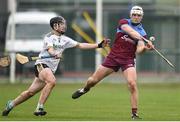 23 February 2019; Joe Mooney of Galway Mayo Institute of Technology in action against Conor McHugh of Ulster University during the Electric Ireland HE GAA Ryan Cup Final match between Ulster University and Galway Mayo Institute of Technology at Waterford IT in Waterford. Photo by Matt Browne/Sportsfile