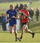 23 February 2019; Mark Coleman of University College Cork in action against Colin O'Brien of Mary Immaculate College during the Electric Ireland HE GAA Fitzgibbon Cup Final match between Mary Immaculate College and University College Cork at Waterford IT in Waterford. Photo by Matt Browne/Sportsfile