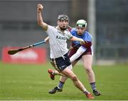 23 February 2019; Peter McCallin of Ulster University in action against Rhys Higgins of Galway Mayo Institute of Technologyduring the Electric Ireland HE GAA Ryan Cup Final match between Ulster University and Galway Mayo Institute of Technology at Waterford IT in Waterford. Photo by Matt Browne/Sportsfile