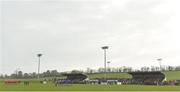 23 February 2019; The University College Cork and Mary Immaculate College players stand for the National Anthem before the Electric Ireland HE GAA Fitzgibbon Cup Final match between Mary Immaculate College and University College Cork at Waterford IT in Waterford. Photo by Matt Browne/Sportsfile