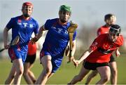 23 February 2019; Darren Browne of Mary Immaculate College in action against Shane Conway of University College Cork during the Electric Ireland HE GAA Fitzgibbon Cup Final match between Mary Immaculate College and University College Cork at Waterford IT in Waterford. Photo by Matt Browne/Sportsfile