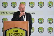 23 February 2019; Seán Carr, Chairman, FAI Schools, speaking during the FAI Schools 50th Anniversary at Knightsbrook Hotel, Trim, Co Meath. Photo by Seb Daly/Sportsfile