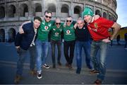 24 February 2019; Ireland supporters outside the Colosseum prior to the Guinness Six Nations Rugby Championship match between Italy and Ireland at the Stadio Olimpico in Rome, Italy. Photo by Ramsey Cardy/Sportsfile