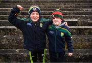 24 February 2019; Kerry supporters Sean Cox and Brian O'Sullivan, from Kilcummin GAA Club, prior to the Allianz Football League Division 1 Round 4 match between Galway and Kerry at Tuam Stadium in Tuam, Galway.  Photo by Stephen McCarthy/Sportsfile