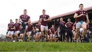 24 February 2019; Galway players break from their team photograph prior to the Allianz Football League Division 1 Round 4 match between Galway and Kerry at Tuam Stadium in Tuam, Galway.  Photo by Stephen McCarthy/Sportsfile
