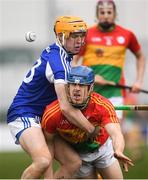24 February 2019; Michael Doyle of Carlow in action against Mark Kavanagh of Laois during the Allianz Hurling League Division 1B Round 4 match between Carlow and Laois at Netwatch Cullen Park in Carlow. Photo by Harry Murphy/Sportsfile