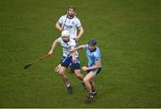 24 February 2019; Caolán Conway of Dublin in action against Mark O’Brien of Waterford during the Allianz Hurling League Division 1B Round 4 match between Dublin and Waterford at Parnell Park in Donnycarney, Dublin. Photo by Daire Brennan/Sportsfile