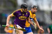 24 February 2019; Liam Og McGovern of Wexford in action against Jack Browne of Clare during the Allianz Hurling League Division 1A Round 4 match between Clare and Wexford at Cusack Park in Ennis, Clare. Photo by Eóin Noonan/Sportsfile