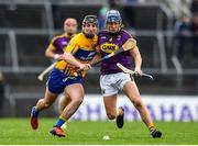 24 February 2019; Shane Reck of Wexford in action against Ian Galvin of Clare during the Allianz Hurling League Division 1A Round 4 match between Clare and Wexford at Cusack Park in Ennis, Clare. Photo by Eóin Noonan/Sportsfile