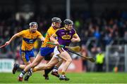 24 February 2019; Liam Og McGovern of Wexford in action against Shane Golden of Clare during the Allianz Hurling League Division 1A Round 4 match between Clare and Wexford at Cusack Park in Ennis, Clare. Photo by Eóin Noonan/Sportsfile