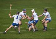 24 February 2019; Eamonn Dillon of Dublin in action against Waterford players, from left, Callum Lyons, Conor Prunty, Mark O’Brien and Kevin Moran during the Allianz Hurling League Division 1B Round 4 match between Dublin and Waterford at Parnell Park in Donnycarney, Dublin. Photo by Daire Brennan/Sportsfile