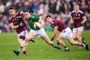 24 February 2019; Mark Griffin of Kerry in action against Antaine O’Laoi of Galway during the Allianz Football League Division 1 Round 4 match between Galway and Kerry at Tuam Stadium in Tuam, Galway.  Photo by Stephen McCarthy/Sportsfile