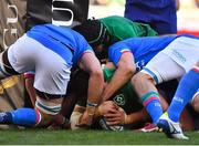 24 February 2019; Quinn Roux of Ireland scores his side's first try during the Guinness Six Nations Rugby Championship match between Italy and Ireland at the Stadio Olimpico in Rome, Italy. Photo by Brendan Moran/Sportsfile