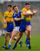 24 February 2019; Conor Cox of Roscommon in action against Jason McLoughlin of Cavan during the Allianz Football League Division 1 Round 4 match between Cavan and Roscommon at the Kingspan Breffni Park in Cavan. Photo by Seb Daly/Sportsfile