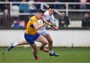 24 February 2019; Jamie Malone of Clare in action against Eoin Doyle of Kildare during the Allianz Football League Division 2 Round 4 match between Kildare and Clare at St Conleth's Park in Newbridge, Co Kildare. Photo by Piaras Ó Mídheach/Sportsfile