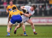 24 February 2019; Jimmy Hyland of Kildare in action against Aaron Fitzgerald of Clare during the Allianz Football League Division 2 Round 4 match between Kildare and Clare at St Conleth's Park in Newbridge, Co Kildare. Photo by Piaras Ó Mídheach/Sportsfile