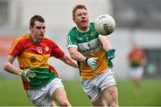 24 February 2019; Niall Darby of Offaly in action against Sean Gannon of Carlow during the Allianz Football League Division 3 Round 4 match between Offaly and Carlow at Bord Na Mona O'Connor Park in Tullamore, Offaly. Photo by Matt Browne/Sportsfile