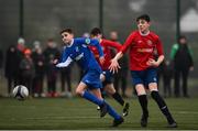 24 February 2019; Sean O'Connell of Cavan/ Monaghan in action against Conor Cannon of Mayo during the SFAI SUBWAY Liam Miller Cup Championship Final match between Mayo and Cavan/ Monaghan at Mullingar Athletic FC in Gainestown, Mullingar, Co. Westmeath. Photo by Sam Barnes/Sportsfile