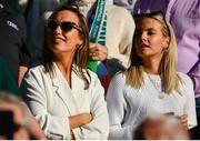 24 February 2019; Jessica Moloney, left, fiancee of Ireland's Peter O’Mahony, and Joanna Cooper, girlfriend to Ireland's Conor Murray during the Guinness Six Nations Rugby Championship match between Italy and Ireland at the Stadio Olimpico in Rome, Italy. Photo by Ramsey Cardy/Sportsfile