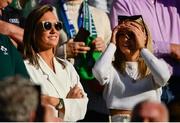 24 February 2019; Jessica Moloney, left, fiancee of Ireland's Peter O’Mahony, and Joanna Cooper, girlfriend to Ireland's Conor Murray during the Guinness Six Nations Rugby Championship match between Italy and Ireland at the Stadio Olimpico in Rome, Italy. Photo by Ramsey Cardy/Sportsfile