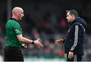 24 February 2019; Wexford manager Davy Fitzgerald shakes hands with referee John Keenan following the Allianz Hurling League Division 1A Round 4 match between Clare and Wexford at Cusack Park in Ennis, Clare. Photo by Eóin Noonan/Sportsfile