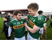 24 February 2019; Tomás Ó Sé, left, and Tommy Walsh of Kerry following the Allianz Football League Division 1 Round 4 match between Galway and Kerry at Tuam Stadium in Tuam, Galway.  Photo by Stephen McCarthy/Sportsfile