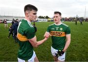 24 February 2019; Mark Griffin, right, and Sean O'Shea of Kerry following the Allianz Football League Division 1 Round 4 match between Galway and Kerry at Tuam Stadium in Tuam, Galway.  Photo by Stephen McCarthy/Sportsfile