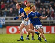 24 February 2019; Jack Brady of Cavan, right, celebrates following his side's third goal of the game, scored by team-mate Martin Reilly, left, during the Allianz Football League Division 1 Round 4 match between Cavan and Roscommon at the Kingspan Breffni Park in Cavan. Photo by Seb Daly/Sportsfile