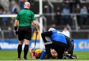 24 February 2019; Conor McDonald of Wexford receives treatment on the field after going over on his ankle during the Allianz Hurling League Division 1A Round 4 match between Clare and Wexford at Cusack Park in Ennis, Clare. Photo by Eóin Noonan/Sportsfile