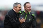 24 February 2019; Kerry manager Peter Keane, left, and selector Tommy Griffin during the Allianz Football League Division 1 Round 4 match between Galway and Kerry at Tuam Stadium in Tuam, Galway.  Photo by Stephen McCarthy/Sportsfile