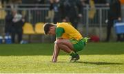 24 February 2019; A dejected Brendan McCole of Donegal after the Allianz Football League Division 2 Round 4 match between Donegal and Fermanagh at O'Donnell Park in Letterkenny, Co Donegal. Photo by Oliver McVeigh/Sportsfile