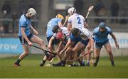 24 February 2019; Players from both sides, including Danny Sutcliffe of Dublin and Callum Lyons of Waterford battle for possession during the Allianz Hurling League Division 1B Round 4 match between Dublin and Waterford at Parnell Park in Donnycarney, Dublin. Photo by Daire Brennan/Sportsfile