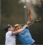 24 February 2019; Eamonn Dillon of Dublin in action against Philip Mahony of Waterford during the Allianz Hurling League Division 1B Round 4 match between Dublin and Waterford at Parnell Park in Donnycarney, Dublin. Photo by Daire Brennan/Sportsfile