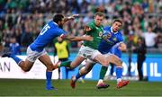 24 February 2019; Keith Earls of Ireland is tackled by Jayden Hayward and Edoardo Padovani of Italy during the Guinness Six Nations Rugby Championship match between Italy and Ireland at the Stadio Olimpico in Rome, Italy. Photo by Brendan Moran/Sportsfile