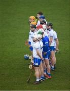 24 February 2019; The Waterford team stand together for the national anthem ahead of the Allianz Hurling League Division 1B Round 4 match between Dublin and Waterford at Parnell Park in Donnycarney, Dublin. Photo by Daire Brennan/Sportsfile