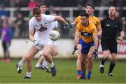 24 February 2019; Kevin Feely of Kildare in action against Dean Ryan of Clare during the Allianz Football League Division 2 Round 4 match between Kildare and Clare at St Conleth's Park in Newbridge, Co Kildare. Photo by Piaras Ó Mídheach/Sportsfile
