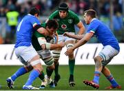 24 February 2019; Quinn Roux of Ireland is tackled by Alessandro Zanni of Italy during the Guinness Six Nations Rugby Championship match between Italy and Ireland at the Stadio Olimpico in Rome, Italy. Photo by Ramsey Cardy/Sportsfile
