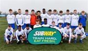 24 February 2019; The Waterford SL team ahead of the U15 SFAI SUBWAY Championship Final match between DDSL and Waterford SL at Mullingar Athletic FC in Gainestown, Mullingar, Co. Westmeath. Photo by Sam Barnes/Sportsfile