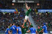 24 February 2019; Peter O’Mahony of Ireland wins a lineout during the Guinness Six Nations Rugby Championship match between Italy and Ireland at the Stadio Olimpico in Rome, Italy. Photo by Brendan Moran/Sportsfile