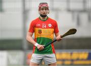 24 February 2019; Jon Nolan of Carlow during the Allianz Hurling League Division 1B Round 4 match between Carlow and Laois at Netwatch Cullen Park in Carlow. Photo by Harry Murphy/Sportsfile