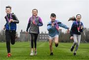 26 February 2019; KILKENNY YOUTH RUN FOR FUN: Vhi, in partnership with the Irish Youth Foundation, celebrated the successful completion of the ‘Run for Fun’ programme by 20 young people from the Ballycallan Youth Club in Kilkenny this weekend. ‘Run for Fun’ is a programme developed by Vhi in partnership with the Irish Youth Foundation, to encourage young people living in rural and vulnerable communities in Ireland to embrace the benefits offered through running. 20 young people who took part in the programme were awarded medals at the Kilkenny parkrun on Saturday for taking part in the programme and also completing a 5km parkrun. The group spent eight weeks training, building up their fitness level and learning about healthy eating. As part of the programme, there was also a nutritional element so the young people could learn about and taste healthy food options. The goal throughout the programme was for the young people to complete a 5km parkrun which they did on Saturday 23rd February at Kilkenny parkrun. Pictured are Ryan Corcoran, Katie Marnell, Geoff Newry and Niamh Hogan. Photo by Harry Murphy/Sportsfile