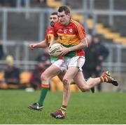 24 February 2019; Sean Gannon of Carlow during the Allianz Football League Division 3 Round 4 match between Offaly and Carlow at Bord Na Mona O'Connor Park in Tullamore, Offaly. Photo by Matt Browne/Sportsfile