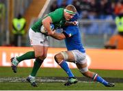 24 February 2019; John Ryan of Ireland is tackled by Dean Budd of Italy during the Guinness Six Nations Rugby Championship match between Italy and Ireland at the Stadio Olimpico in Rome, Italy. Photo by Brendan Moran/Sportsfile