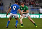 24 February 2019; Chris Farrell of Ireland in action against Luca Morisi of Italy during the Guinness Six Nations Rugby Championship match between Italy and Ireland at the Stadio Olimpico in Rome, Italy. Photo by Brendan Moran/Sportsfile