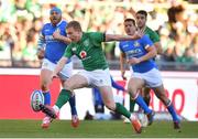 24 February 2019; Keith Earls of Ireland kicks through during the Guinness Six Nations Rugby Championship match between Italy and Ireland at the Stadio Olimpico in Rome, Italy. Photo by Brendan Moran/Sportsfile