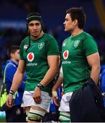 24 February 2019; Ultan Dillane, left, and Quinn Roux of Ireland after the Guinness Six Nations Rugby Championship match between Italy and Ireland at the Stadio Olimpico in Rome, Italy. Photo by Brendan Moran/Sportsfile