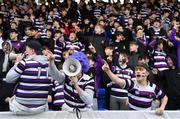 12 February 2019; Trenure college supporters cheer on their team during the Bank of Ireland Leinster Schools Senior Cup Round 2 match between Gonzaga College and Terenure College at Energia Park in Donnybrook, Dublin.  Photo by Brendan Moran/Sportsfile