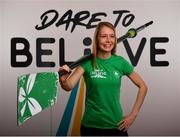 25 February 2019; Claire Lambe, Irish Olympic Rower, teamed up with the Olympic Federation of Ireland to launch Dare to Believe, a school activation programme championed and supported by the Athletes’ Commission. Olympism, Paralympism and the benefits of sport will be promoted in schools nationwide by some of Ireland’s best known and most accomplished athletes in a fun and interactive manner. The initial pilot phase is targeting the fifth and sixth class students in primary schools. #DareToBelieve Photo by Seb Daly/Sportsfile